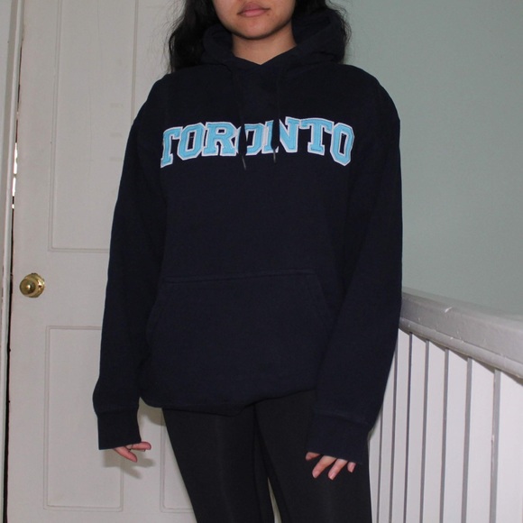 Brooks Tops - Navy blue Toronto hoodie